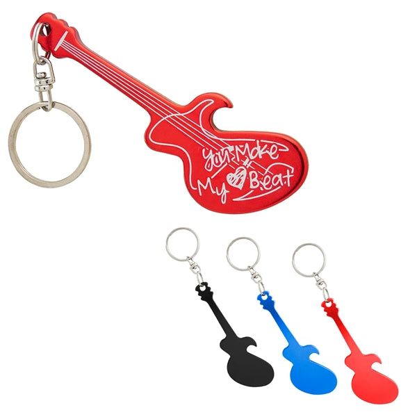 Electric Guitar Bottle Opener Keychain