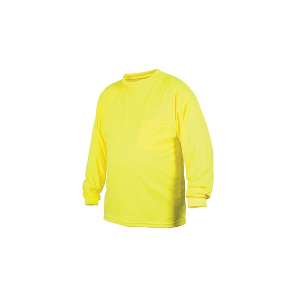 Pyramex Non-Rated Hi-Vis Lime Long Sleeve T-Shirt
