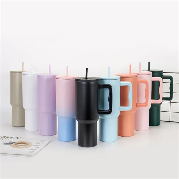40 oz Tumbler with Handle and Straw Lid
