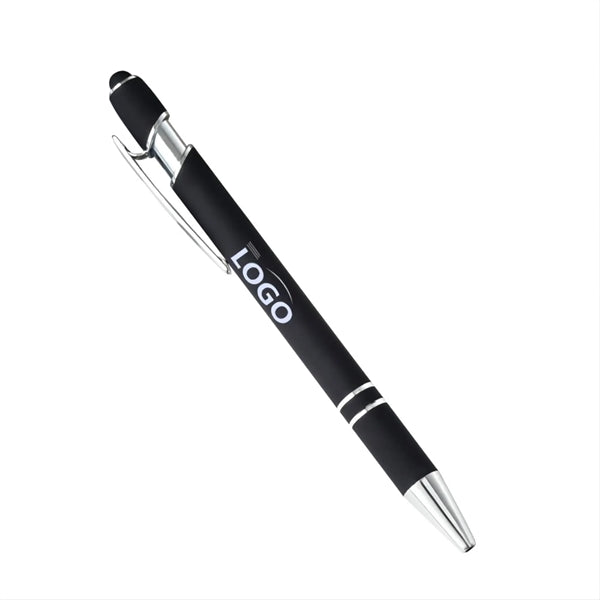 Rubberized Aluminum Click Stylus Pen