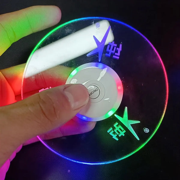 Acrylic Non-Slip Waterproof Transparent LED Cocktail Coaster