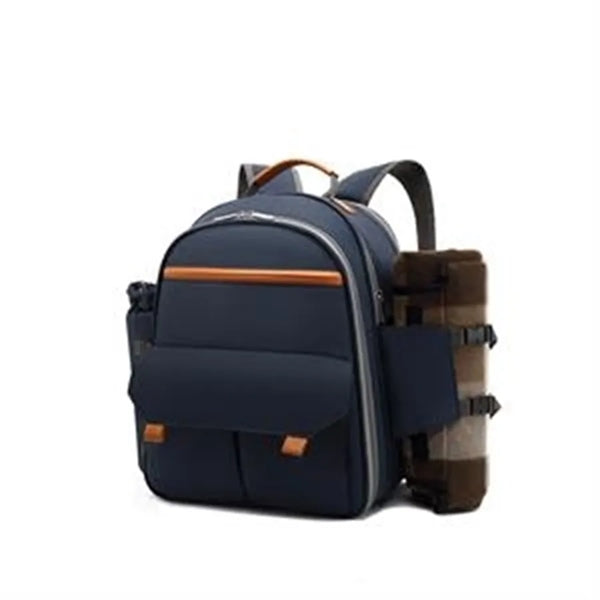 Picnic Backpack Set for 4 Persons with Bottle/Wine/Cutlery