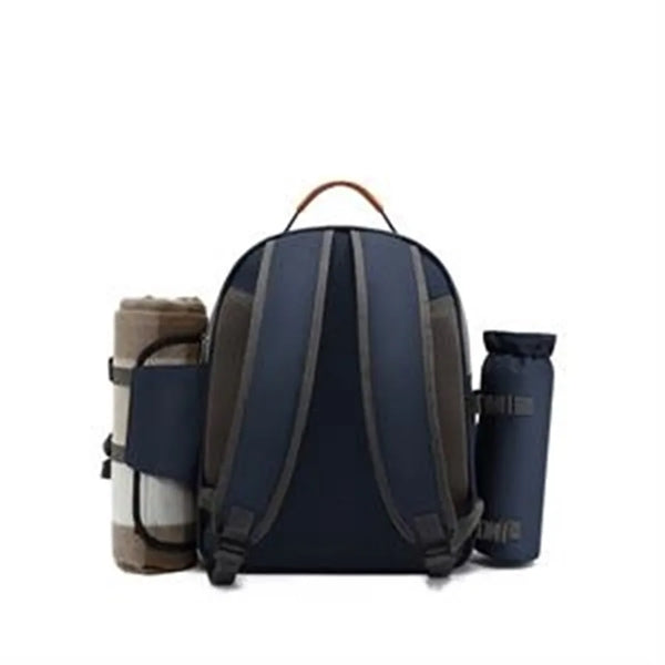 Picnic Backpack Set for 4 Persons with Bottle/Wine/Cutlery
