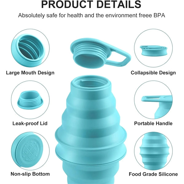 Collapsible Water Bottle with Carabiner