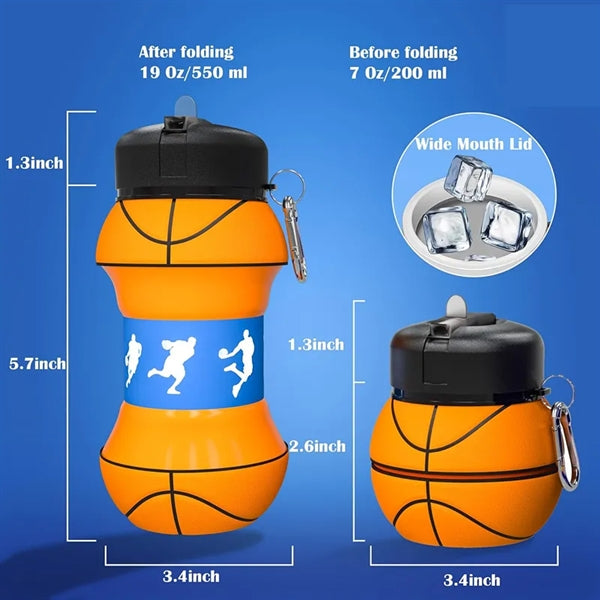 Collapsible Ball Shaped Drinking Cup Sports Water Bottle