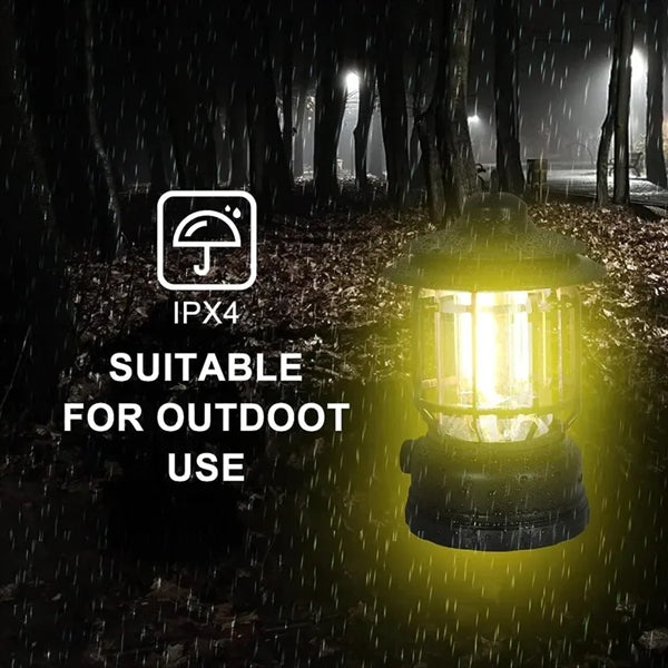500LM Vintage LED Camping Lantern Rechargeable Light