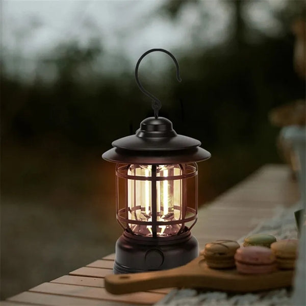 500LM Vintage LED Camping Lantern Rechargeable Light