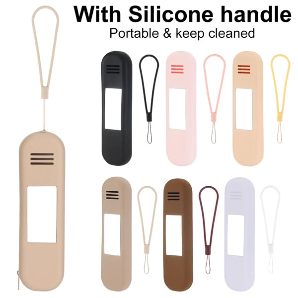 Zipper Silicon Cosmetic Face Brushes Holder with Mirror