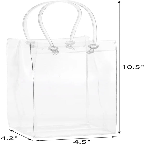 Portable Ice Wine Cooler Transparent PVC Bag with Handle