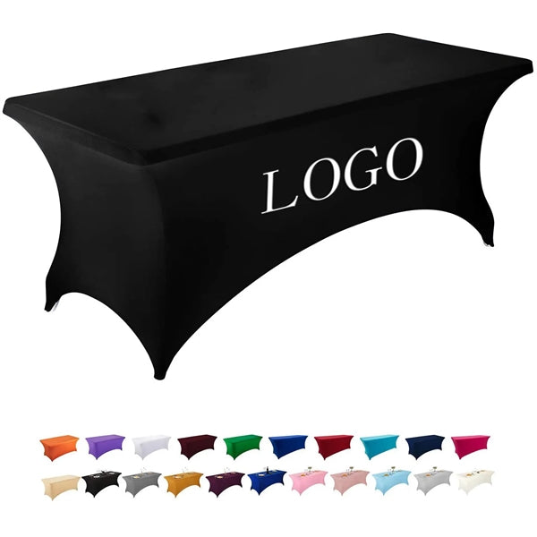 Premium Stretch Table Cover 6ft 3-Sided (Dye-Sublimated)