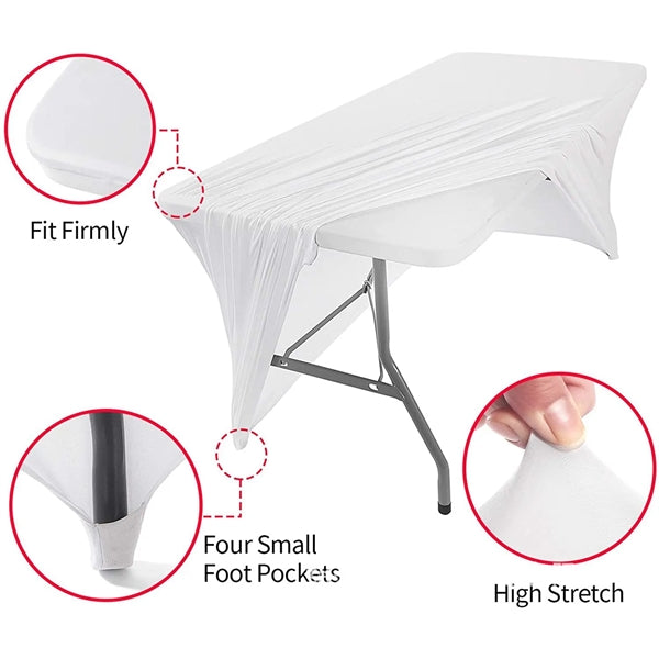 Premium Stretch Table Cover 6ft 3-Sided (Dye-Sublimated)