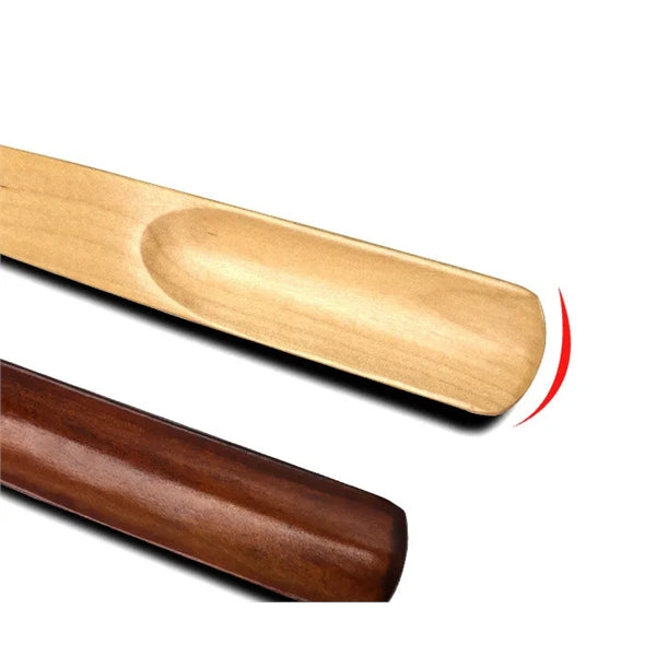 Pure solid wood shoehorn that can be easily operated