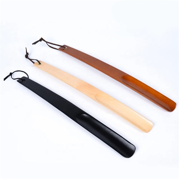 Pure solid wood shoehorn that can be easily operated