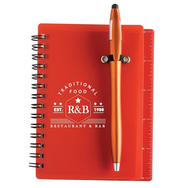 Jothaven 4.15 x 5.5 Translucent Plastic Spiral Journal with