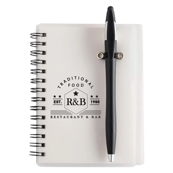 Jothaven 4.15 x 5.5 Translucent Plastic Spiral Journal with