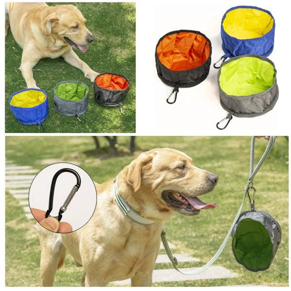 Oxford Folding Pet Travel Bowl