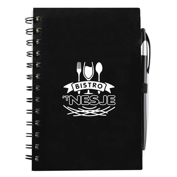 SpiralScript 5.5 x 7 Plastic Spiral Journal with Pen