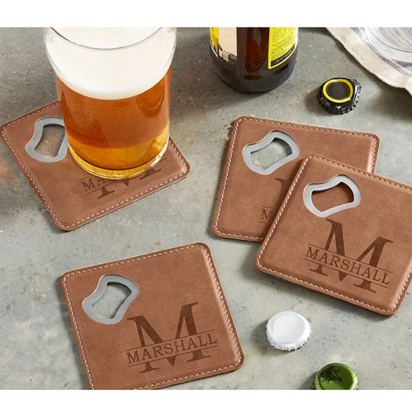 Square Bottle Opener Coaster