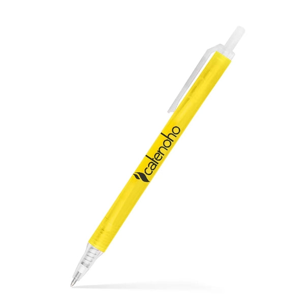 Amber Frosted Translucent Stick Click Pen