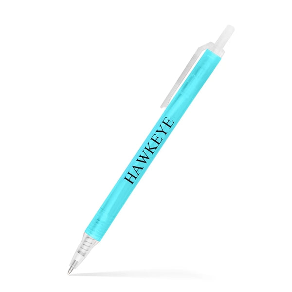 Amber Frosted Translucent Stick Click Pen