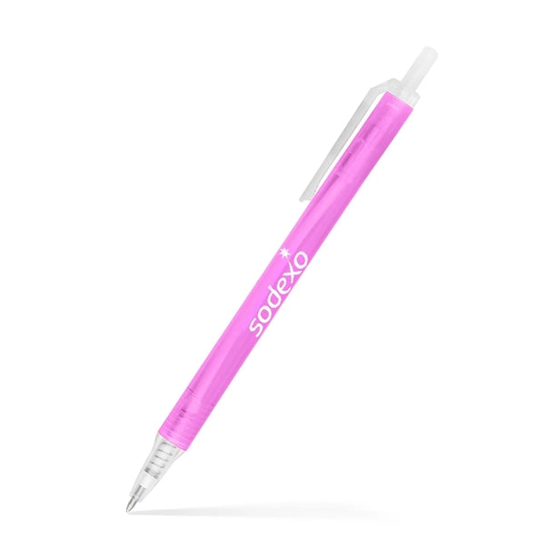 Amber Frosted Translucent Stick Click Pen