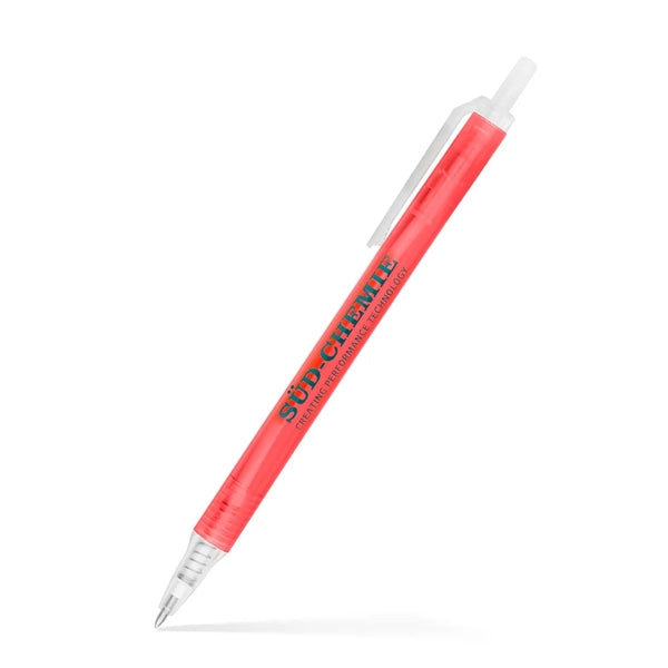 Amber Frosted Translucent Stick Click Pen