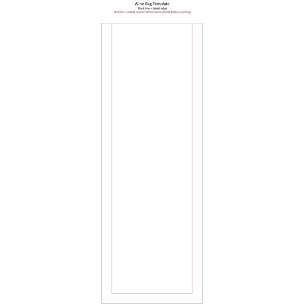 13 1/2" x 4" White Sublimatable Wine Bag with 3 1/2" Gusset