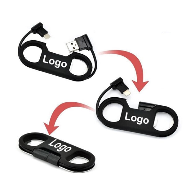 Bottle Opener Charging Cable Keychain