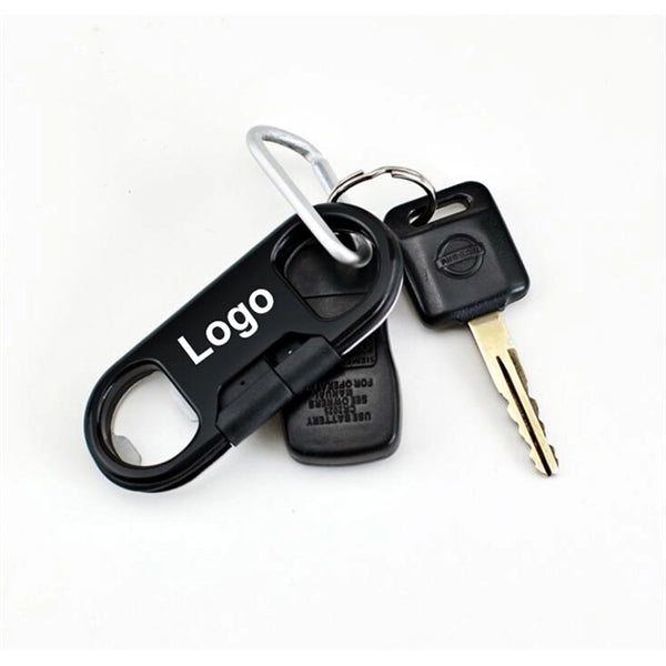 Bottle Opener Charging Cable Keychain