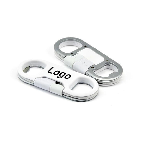 Bottle Opener Charging Cable Keychain