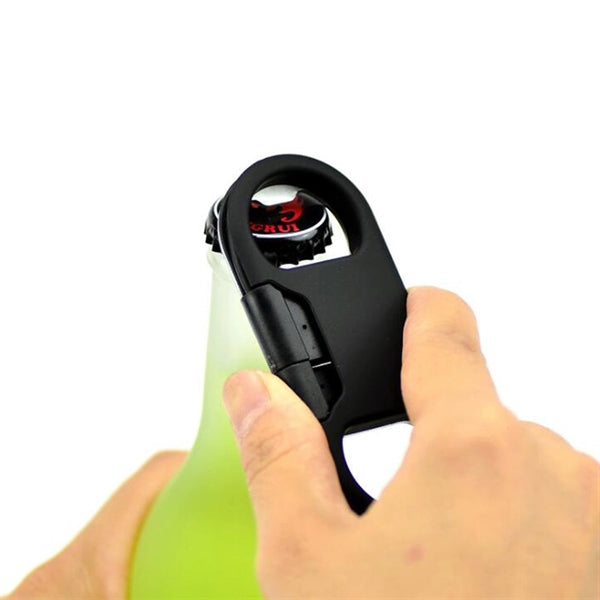 Bottle Opener Charging Cable Keychain