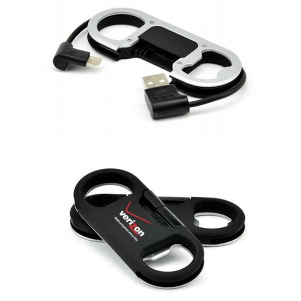 Bottle Opener Charging Cable Keychain