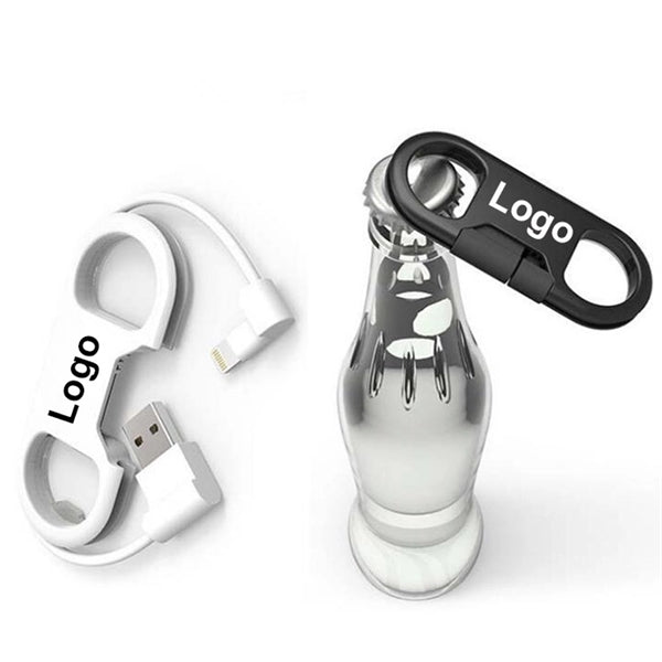 Bottle Opener Charging Cable Keychain