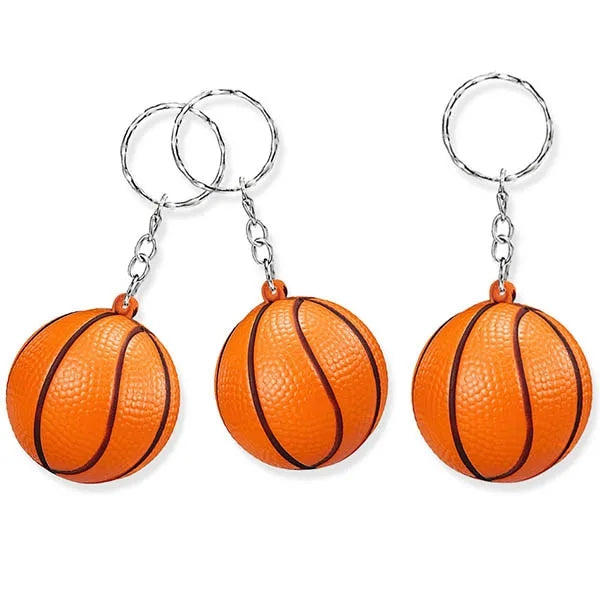 Stress Reliever Basketball Mini Squeeze Balls Keychain