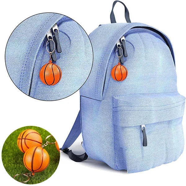Stress Reliever Basketball Mini Squeeze Balls Keychain