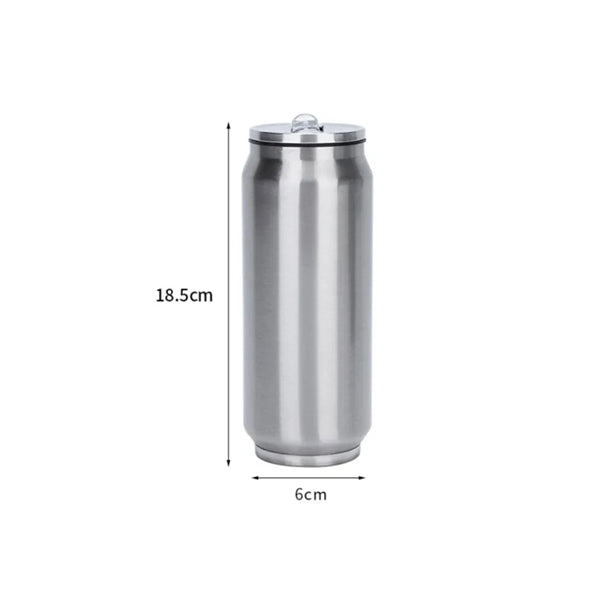 Straw Vacuum Stainless Steel Cup Cola Can
