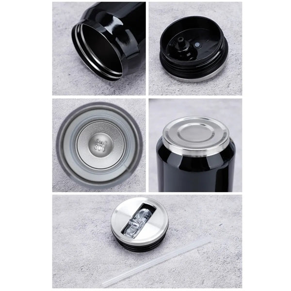 Straw Vacuum Stainless Steel Cup Cola Can