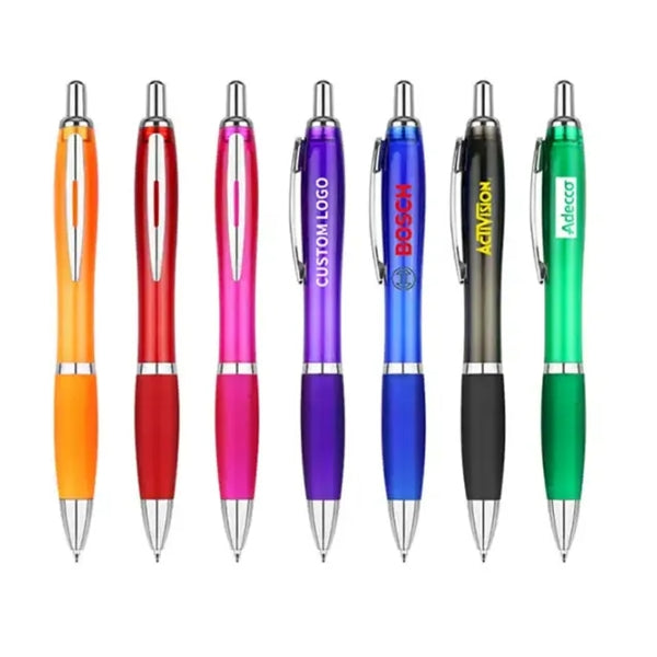 Christmas Giveaways Custom Ballpoint Pen With Rubber Grip