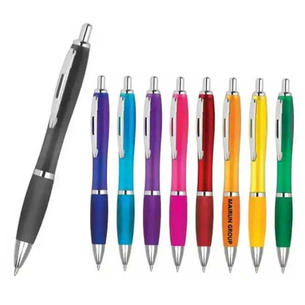Christmas Giveaways Custom Ballpoint Pen With Rubber Grip