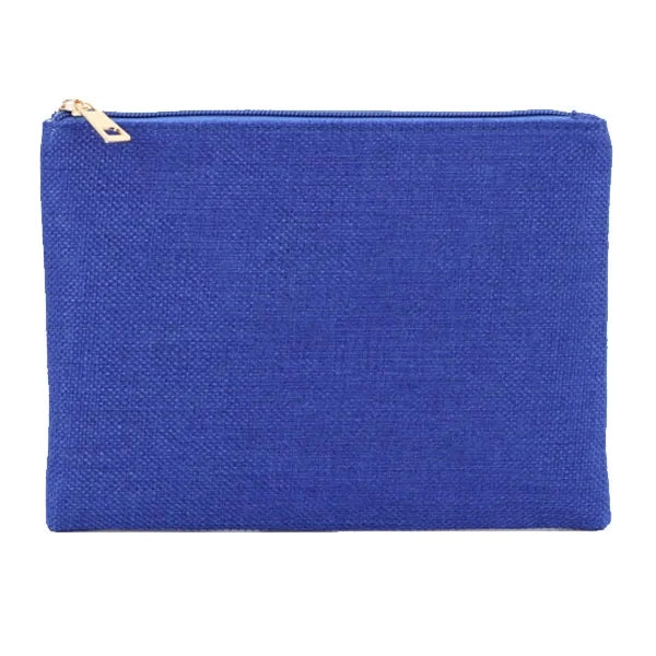 Jute Organizer Zipper Pouch