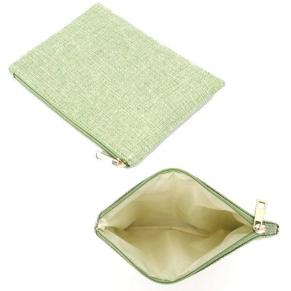 Jute Organizer Zipper Pouch