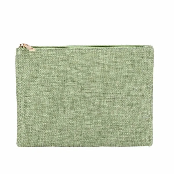 Jute Organizer Zipper Pouch