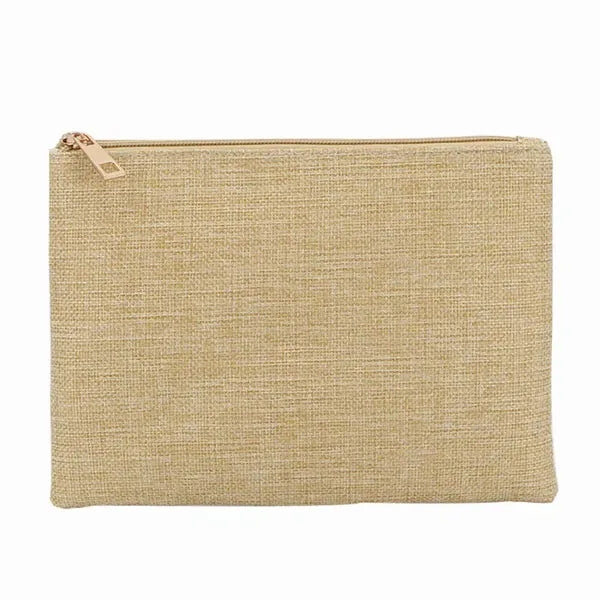 Jute Organizer Zipper Pouch