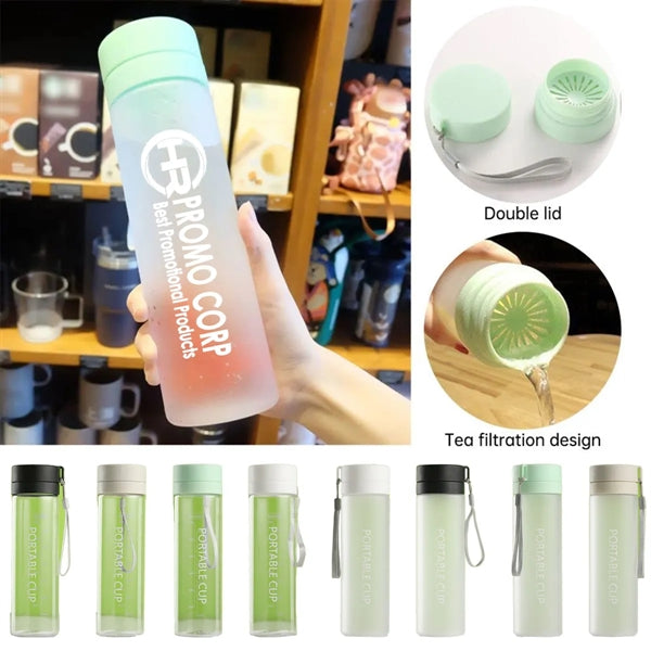 20oz Durable Simple Frosted Clear Creative Plastic Tea Cups