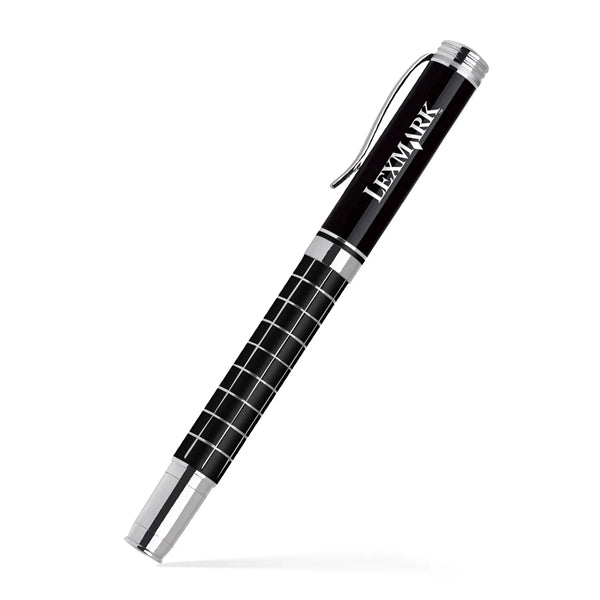 Grid Barrel Rollerball Metal Pen