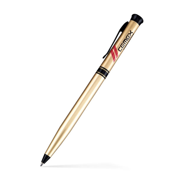 Solid Brass Ballpoint Twist Metal Pen - Gold