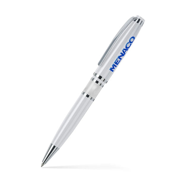 Resin Accented Brass Ballpoint Twist Metal Pen