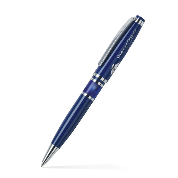 Resin Accented Brass Ballpoint Twist Metal Pen