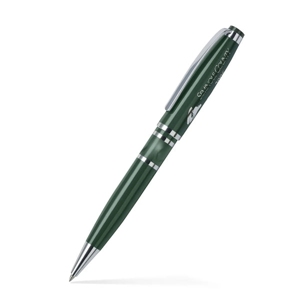 Resin Accented Brass Ballpoint Twist Metal Pen