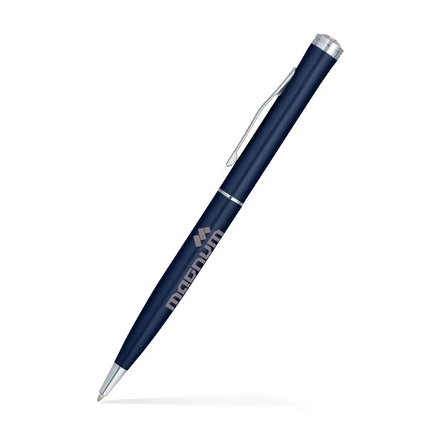 Aluminum Ballpoint Twist Metal Pen w/ Epoxy Dome Accent